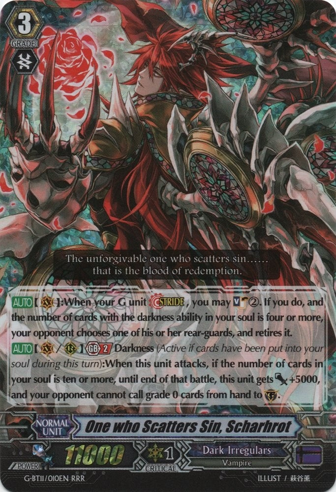 Image for One who Scatters Sin, Scharhrot (G-BT11: Demonic Advent) (G-BT11/010EN) - Cardfight Vanguard