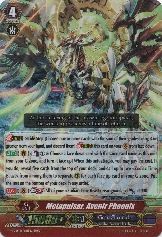 Image for Metapulsar, Avenir Phoenix (G-BT11: Demonic Advent) (G-BT11/011EN) - Cardfight Vanguard