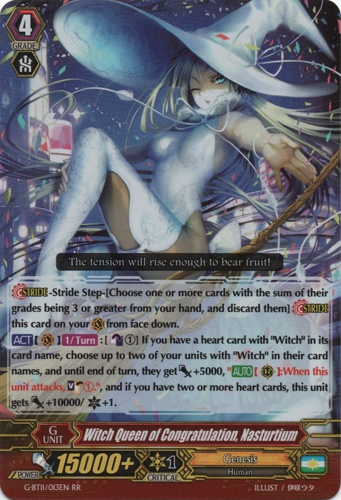 Image for Witch Queen of Congratulation, Nasturtium (G-BT11: Demonic Advent) (G-BT11/013EN) - Cardfight Vanguard