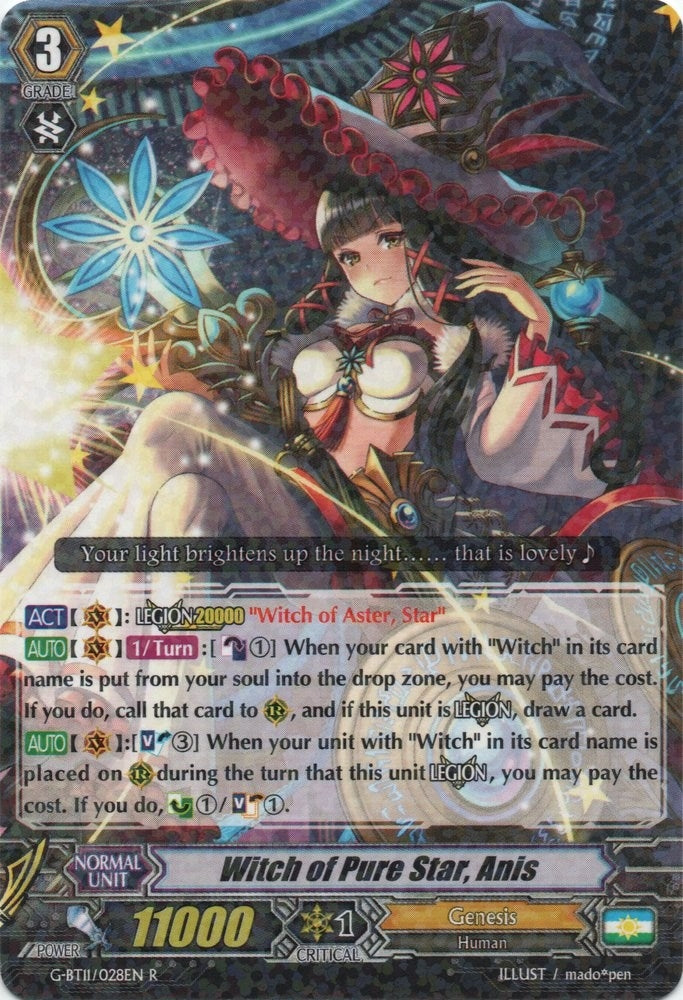 Image for Witch of Pure Star, Anis (G-BT11: Demonic Advent) (G-BT11/028EN) - Cardfight Vanguard
