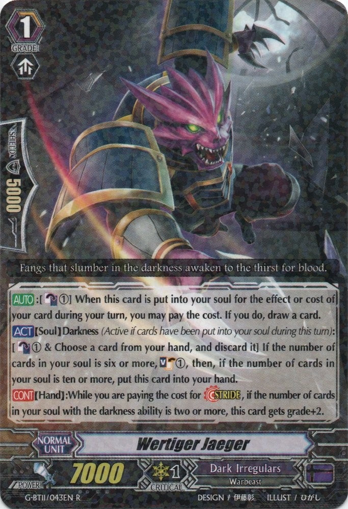 Image for Wertiger Jaeger (G-BT11: Demonic Advent) (G-BT11/043EN) - Cardfight Vanguard