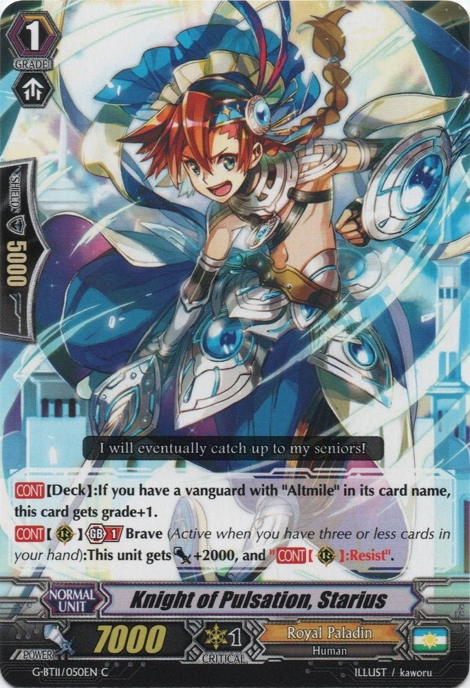 Image for Knight of Pulsation, Starius (G-BT11: Demonic Advent) (G-BT11/050EN) - Cardfight Vanguard