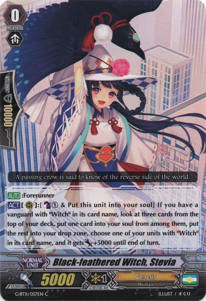 Image for Black-feathered Witch, Stevia (G-BT11: Demonic Advent) (G-BT11/057EN) - Cardfight Vanguard