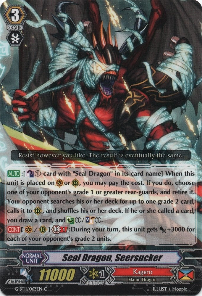Image for Seal Dragon, Seersucker (G-BT11: Demonic Advent) (G-BT11/063EN) - Cardfight Vanguard