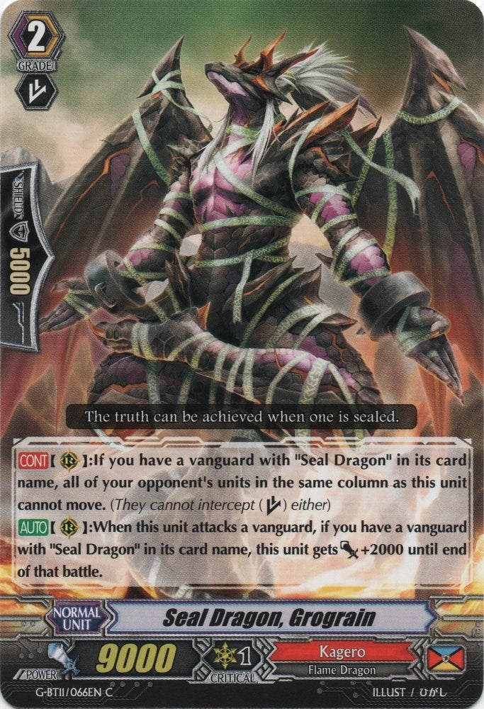 Image for Seal Dragon, Grograin (G-BT11: Demonic Advent) (G-BT11/066EN) - Cardfight Vanguard