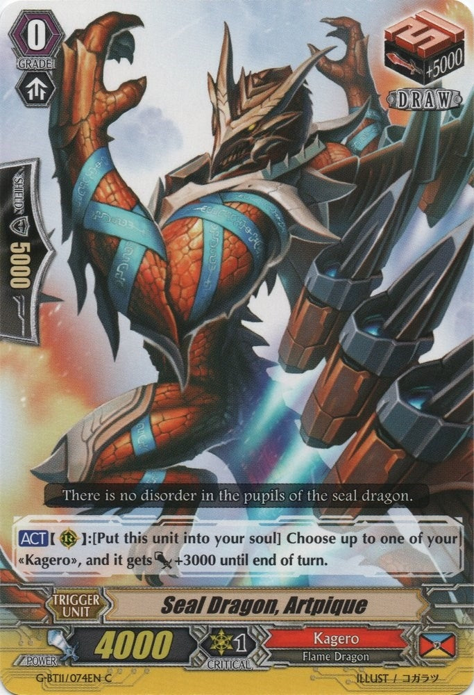 Image for Seal Dragon, Artpique (G-BT11: Demonic Advent) (G-BT11/074EN) - Cardfight Vanguard