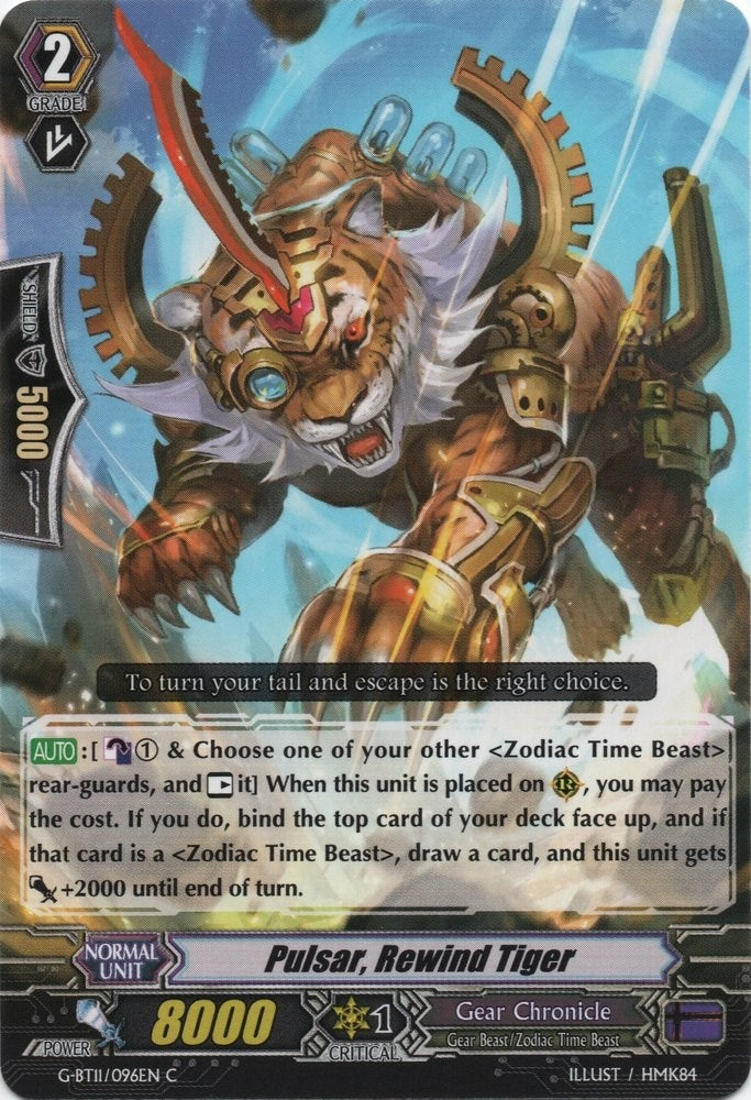 Image for Pulsar, Rewind Tiger (G-BT11: Demonic Advent) (G-BT11/096EN) - Cardfight Vanguard