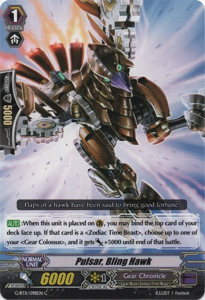 Image for Pulsar, Bling Hawk (G-BT11: Demonic Advent) (G-BT11/098EN) - Cardfight Vanguard