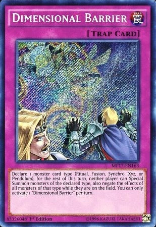Image for Dimensional Barrier (2017 Mega-Tins Mega Pack) (MP17-EN163) - YuGiOh