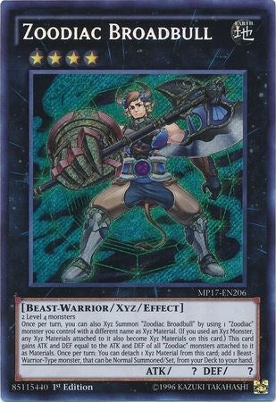 Image for Zoodiac Broadbull (2017 Mega-Tins Mega Pack) (MP17-EN206) - YuGiOh