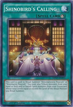 Image for Shinobird's Calling (2017 Mega-Tins Mega Pack) (MP17-EN213) - YuGiOh