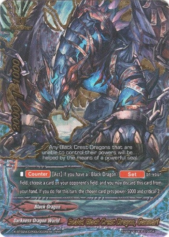 Image for Sealed Black Crest Dragon, Ganmarl (Evolution & Mutation) (X-BT02A-CP03/0005EN) - Future Card BuddyFight