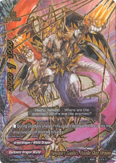 Image for Purgatory Knights, Needle Claw Dragon (Secret RRR Foil) (Evolution & Mutation) (X-BT02A-SS02/0037EN) - Future Card BuddyFight