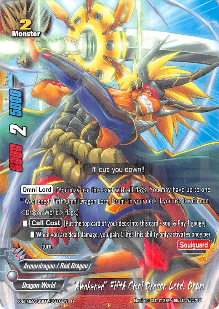Image for "Awakened" Fifth Omni Dragon Lord, Drum (Evolution & Mutation) (X-BT02A-SS01/0016EN) - Future Card BuddyFight