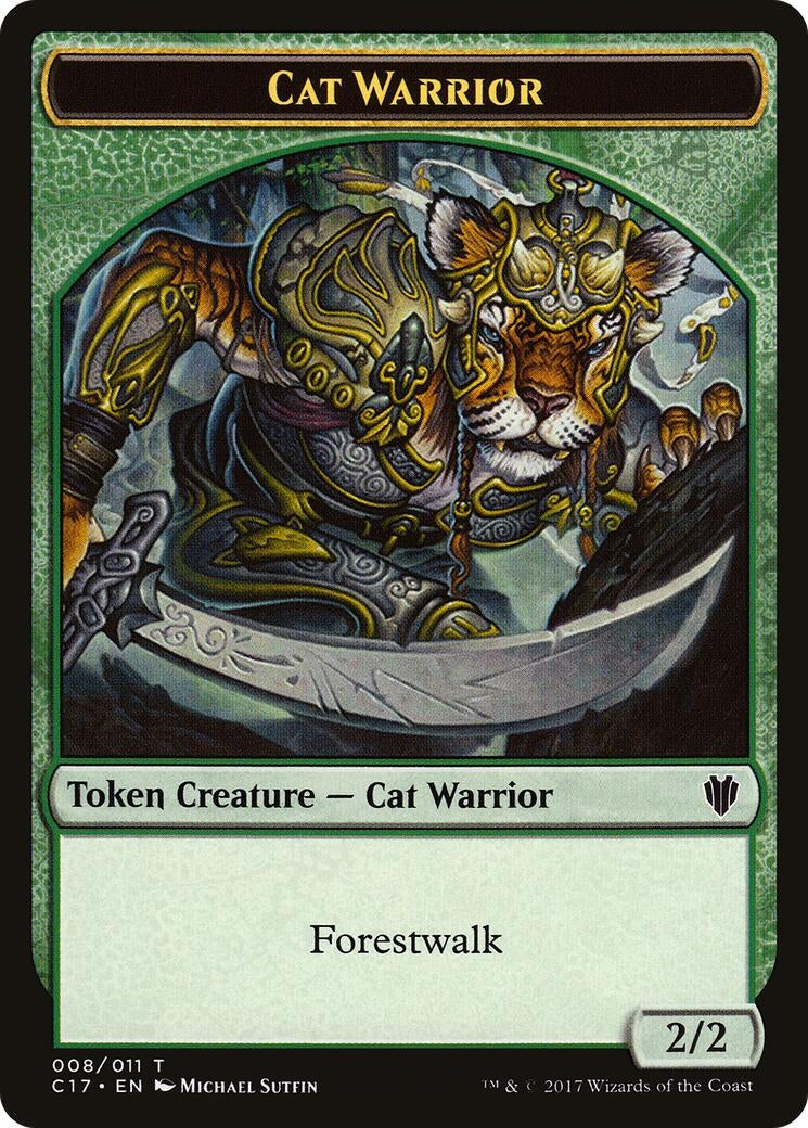 Image for Cat Warrior // Rat Double-Sided Token (Commander 2017) (8 // 3) - Magic: The Gathering