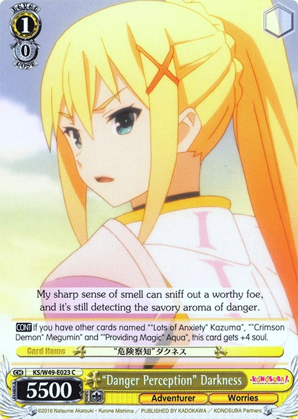 Image for "Danger Perception" Darkness (KonoSuba) (KS/W49-E023 C) - Weiss Schwarz