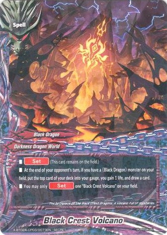 Image for Black Crest Volcano (Secret RRR Foil) (Evolution & Mutation) (X-BT02A-CP03/0073EN) - Future Card BuddyFight