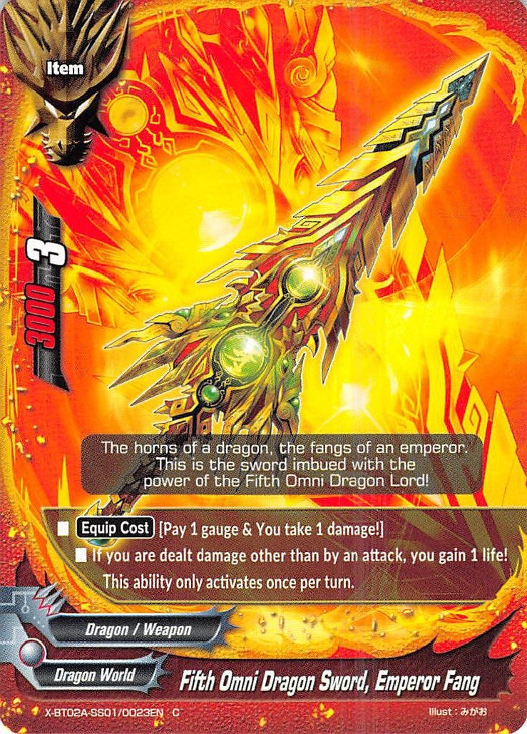 Image for Fifth Omni Dragon Sword, Emperor Fang (Evolution & Mutation) (X-BT02A-SS01/0023EN) - Future Card BuddyFight