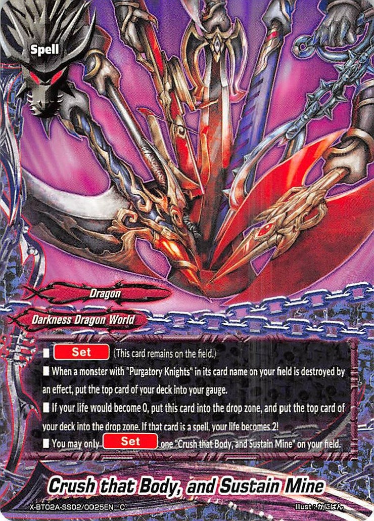 Image for Crush that Body, and Sustain Mine (Evolution & Mutation) (X-BT02A-SS02/0025EN) - Future Card BuddyFight