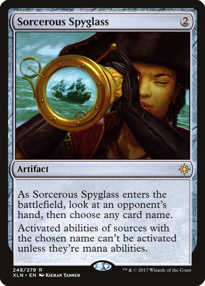 Image for Sorcerous Spyglass (Ixalan) (248) - Magic: The Gathering