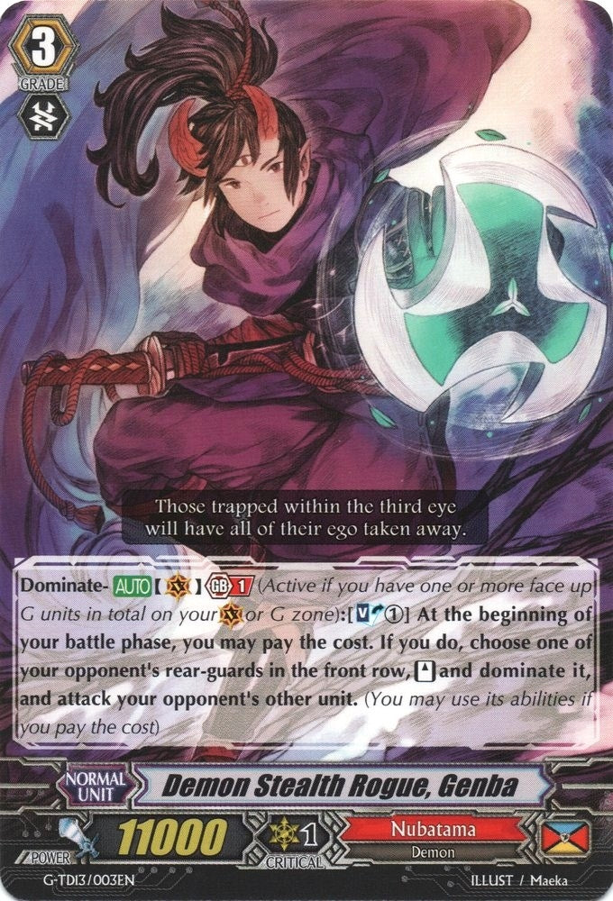 Image for Demon Stealth Rogue, Genba (G-TD13: Evil Eye Sovereign) (G-TD13/003EN) - Cardfight Vanguard