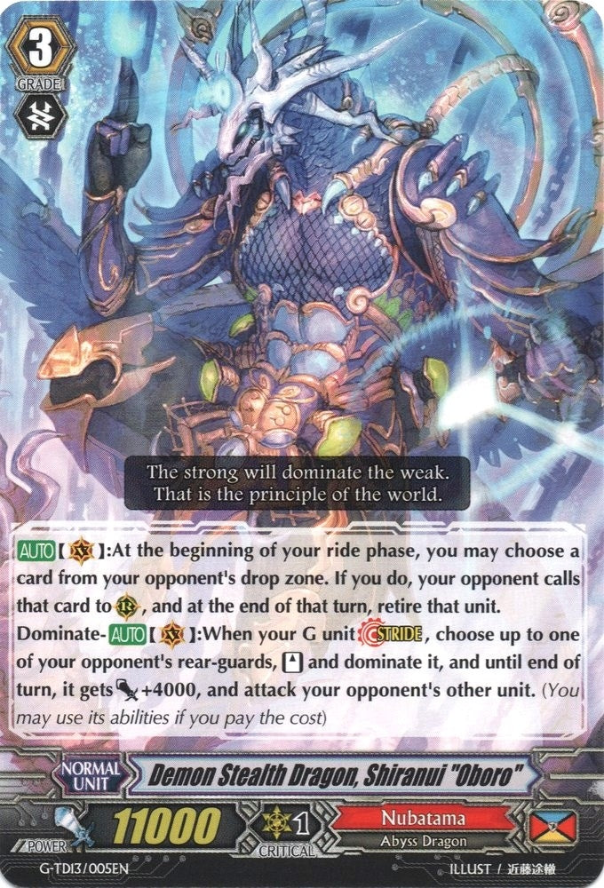 Image for Demon Stealth Dragon, Shiranui "Oboro" (G-TD13: Evil Eye Sovereign) (G-TD13/005EN) - Cardfight Vanguard