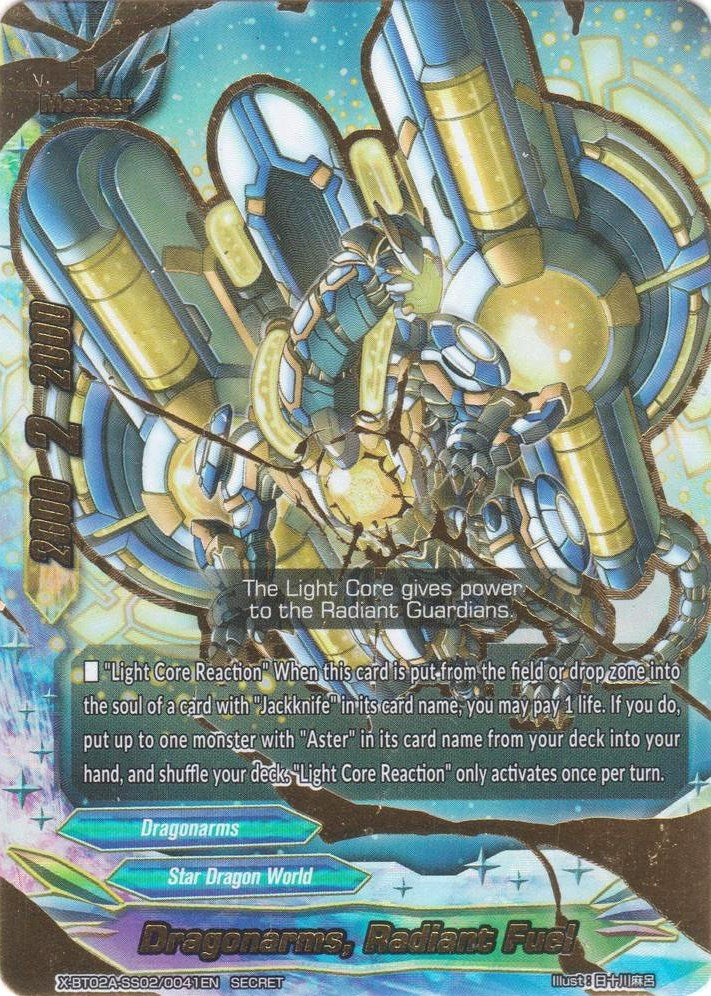 Image for Dragonarms, Radiant Fuel (Secret RRR Foil) (Evolution & Mutation) (X-BT02A-SS02/0041EN) - Future Card BuddyFight