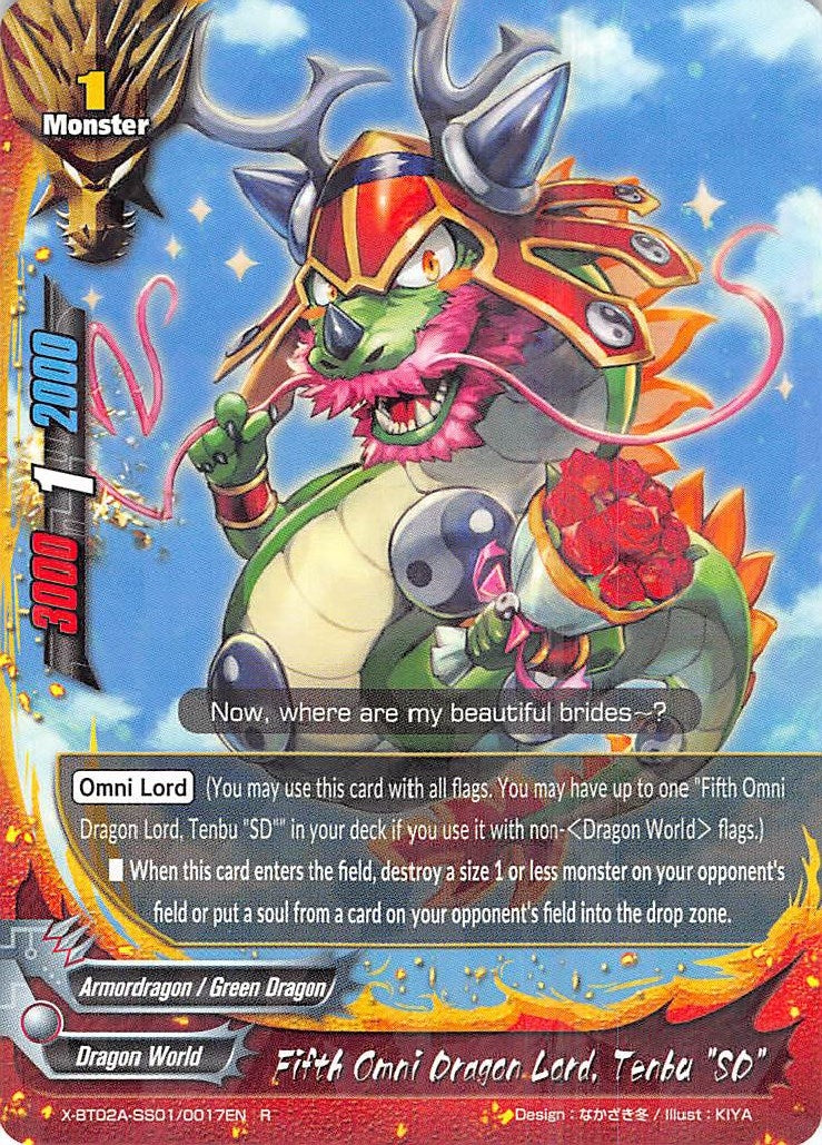 Image for Fifth Omni Dragon Lord, Tenbu "SD" (Evolution & Mutation) (X-BT02A-SS01/0017EN) - Future Card BuddyFight