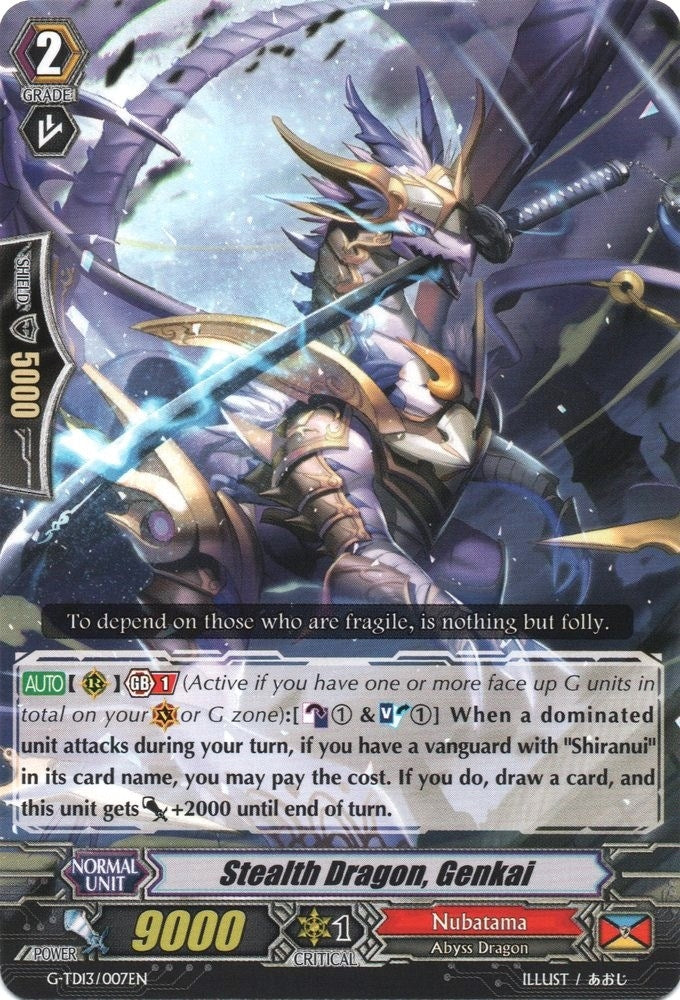 Image for Stealth Dragon, Genkai (G-TD13: Evil Eye Sovereign) (G-TD13/007EN) - Cardfight Vanguard