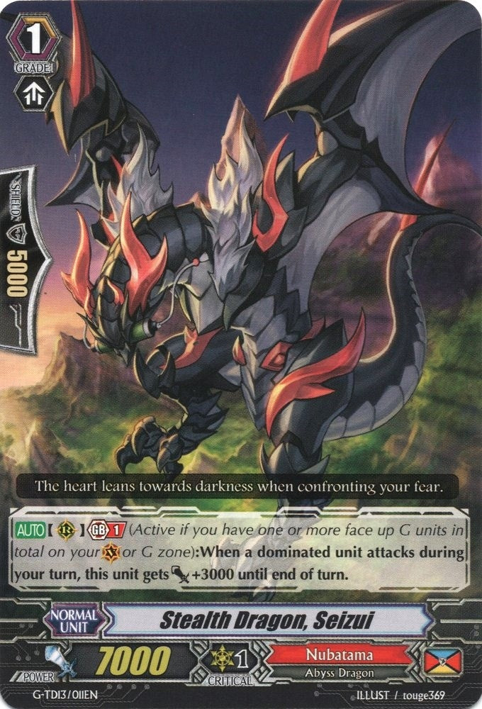 Image for Stealth Dragon, Seizui (G-TD13: Evil Eye Sovereign) (G-TD13/011EN) - Cardfight Vanguard