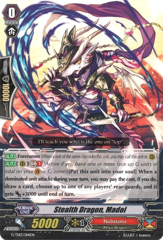 Image for Stealth Dragon, Madoi (G-TD13: Evil Eye Sovereign) (G-TD13/014EN) - Cardfight Vanguard