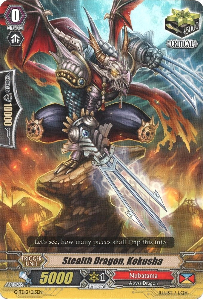 Image for Stealth Dragon, Kokusha (G-TD13: Evil Eye Sovereign) (G-TD13/015EN) - Cardfight Vanguard