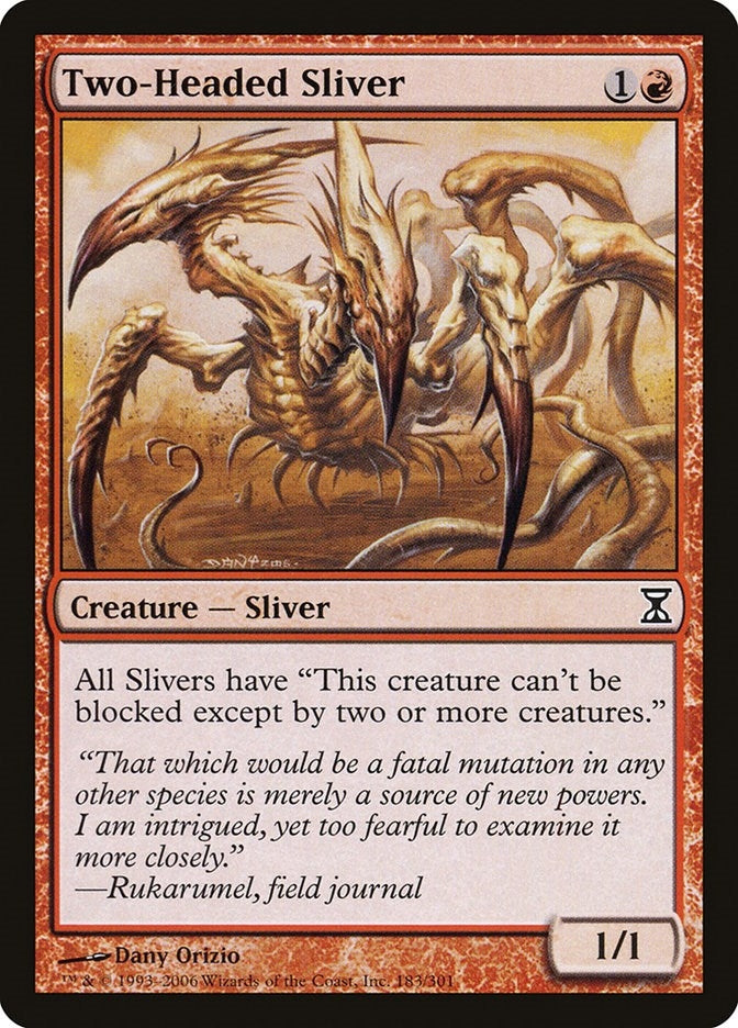 Image for Two-Headed Sliver (Time Spiral) (183) - Magic: The Gathering
