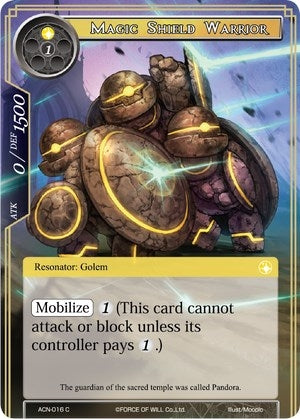 Image for Magic Shield Warrior (Ancient Nights) (ACN-016) - Force of Will