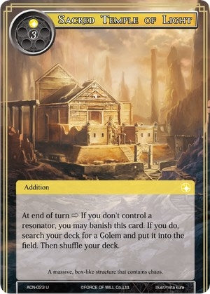 Image for Sacred Temple of Light (Ancient Nights) (ACN-023) - Force of Will