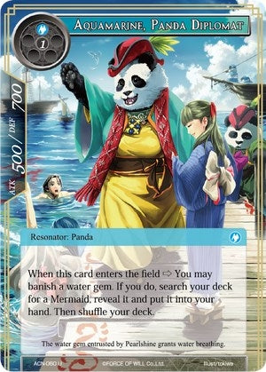 Image for Aquamarine, Panda Diplomat (Ancient Nights) (ACN-060) - Force of Will
