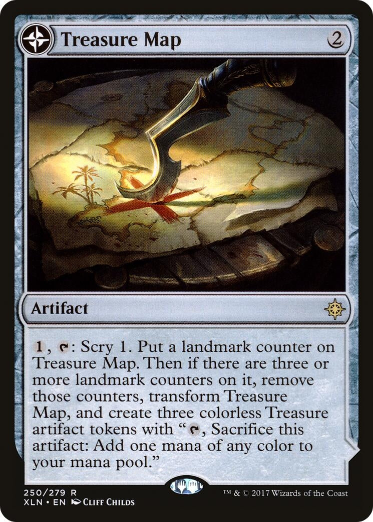 Image for Treasure Map (Ixalan) (250) - Magic: The Gathering