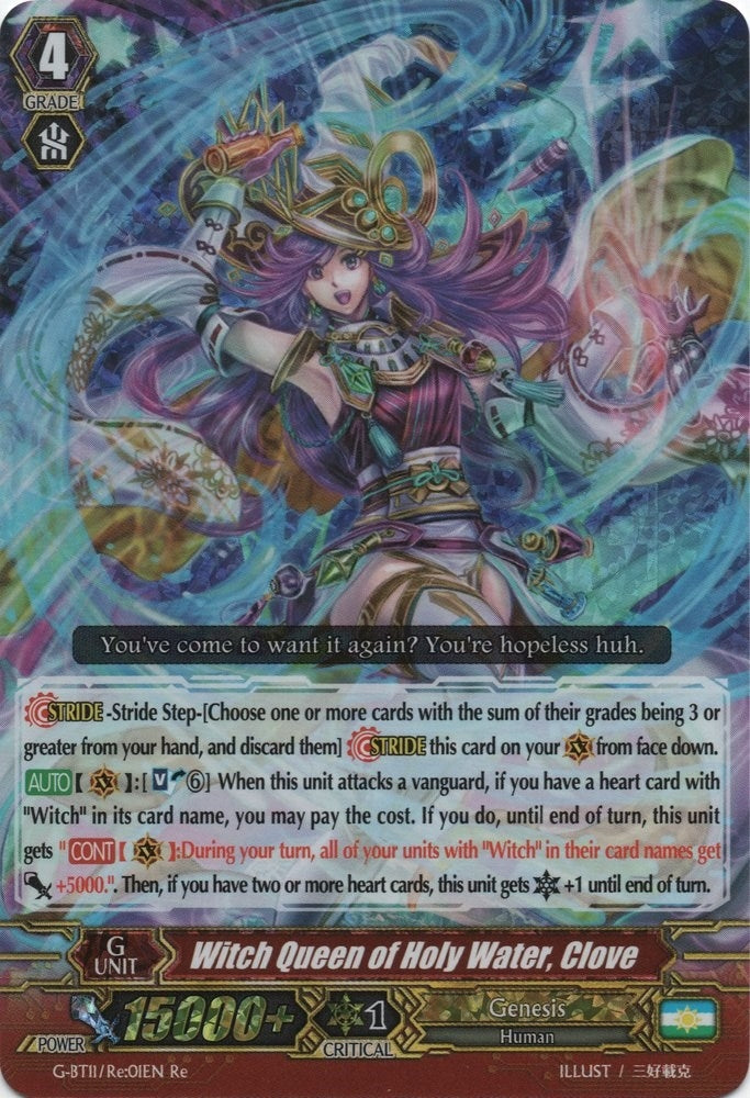 Image for Witch Queen of Holy Water, Clove (G-BT11: Demonic Advent) (G-BT11/Re:01EN) - Cardfight Vanguard