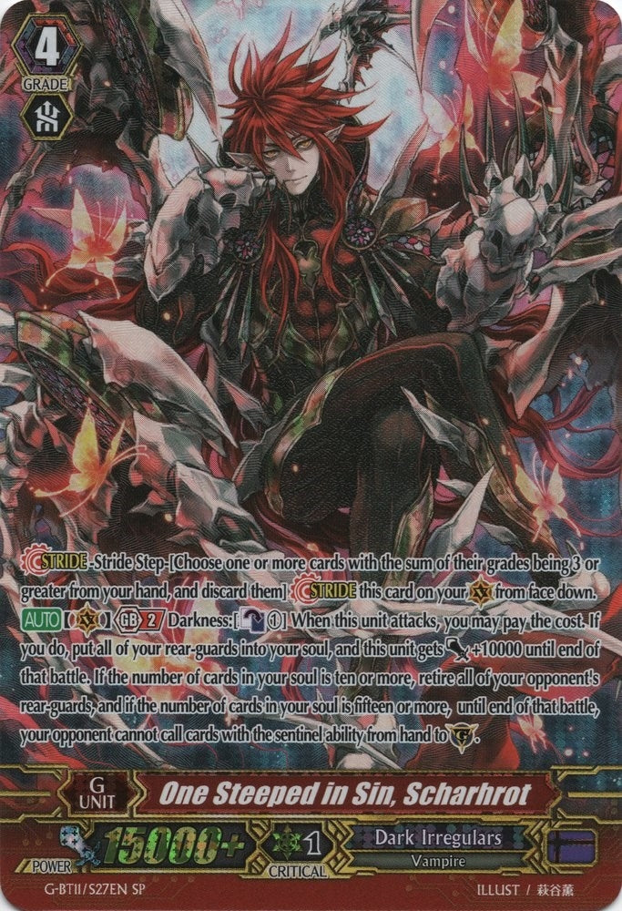 Image for One Steeped in Sin, Scharhrot (SP) (G-BT11: Demonic Advent) (G-BT11/S27EN) - Cardfight Vanguard