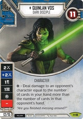 Image for Quinlan Vos - Dark Disciple (Card Only) (Empire at War) (8) - Star Wars: Destiny