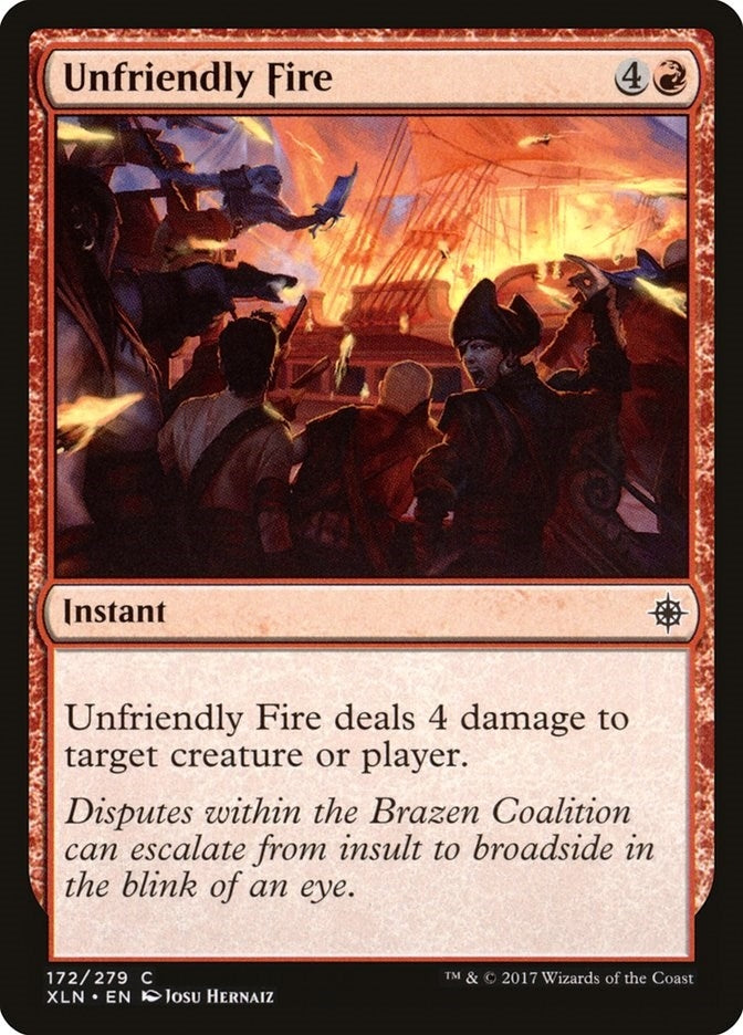 Image for Unfriendly Fire (Ixalan) (172) - Magic: The Gathering