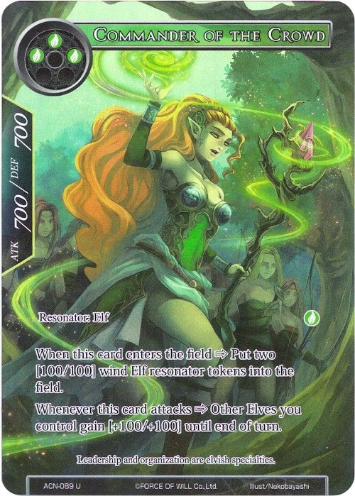 Image for Commander of the Crowd (Full Art) (Ancient Nights) (ACN-089) - Force of Will
