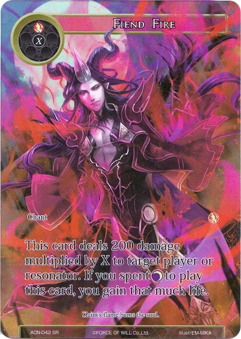 Image for Fiend Fire (Full Art) (Ancient Nights) (ACN-042) - Force of Will