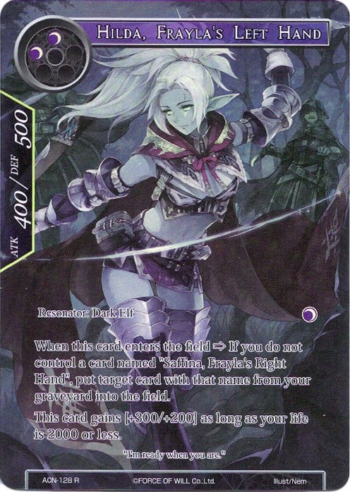 Image for Hilda, Frayla's Left Hand (Full Art) (Ancient Nights) (ACN-128) - Force of Will