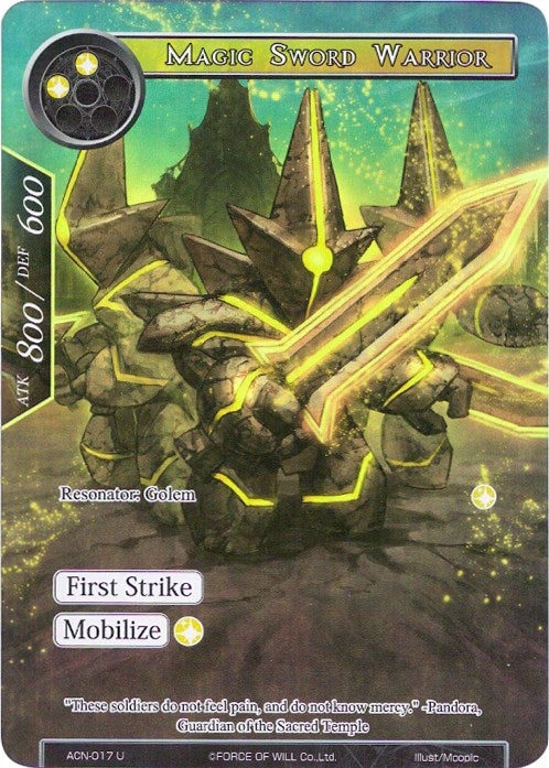 Image for Magic Sword Warrior (Full Art) (Ancient Nights) (ACN-017) - Force of Will