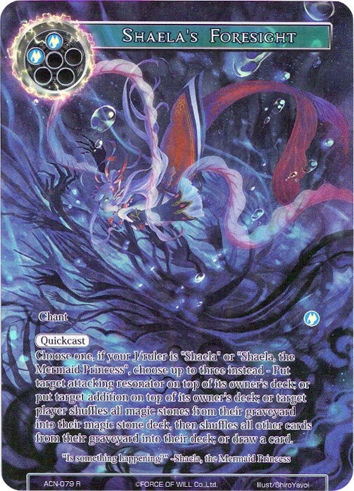 Image for Shaela's Foresight (Full Art) (Ancient Nights) (ACN-079) - Force of Will