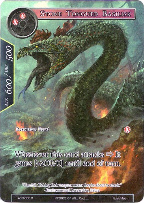 Image for Stone Tongued Basilisk (Full Art) (Ancient Nights) (ACN-055) - Force of Will
