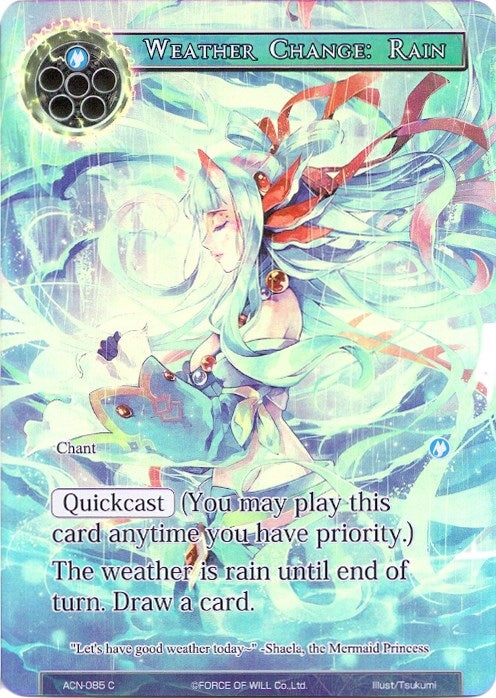 Image for Weather Change: Rain (Full Art) (Ancient Nights) (ACN-085) - Force of Will