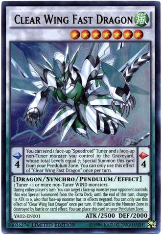 Image for Clear Wing Fast Dragon (Yu-Gi-Oh! ARC-V Promo Cards) (YA02-EN001) - YuGiOh