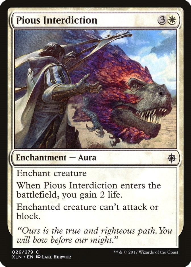 Image for Pious Interdiction (Ixalan) (26) - Magic: The Gathering